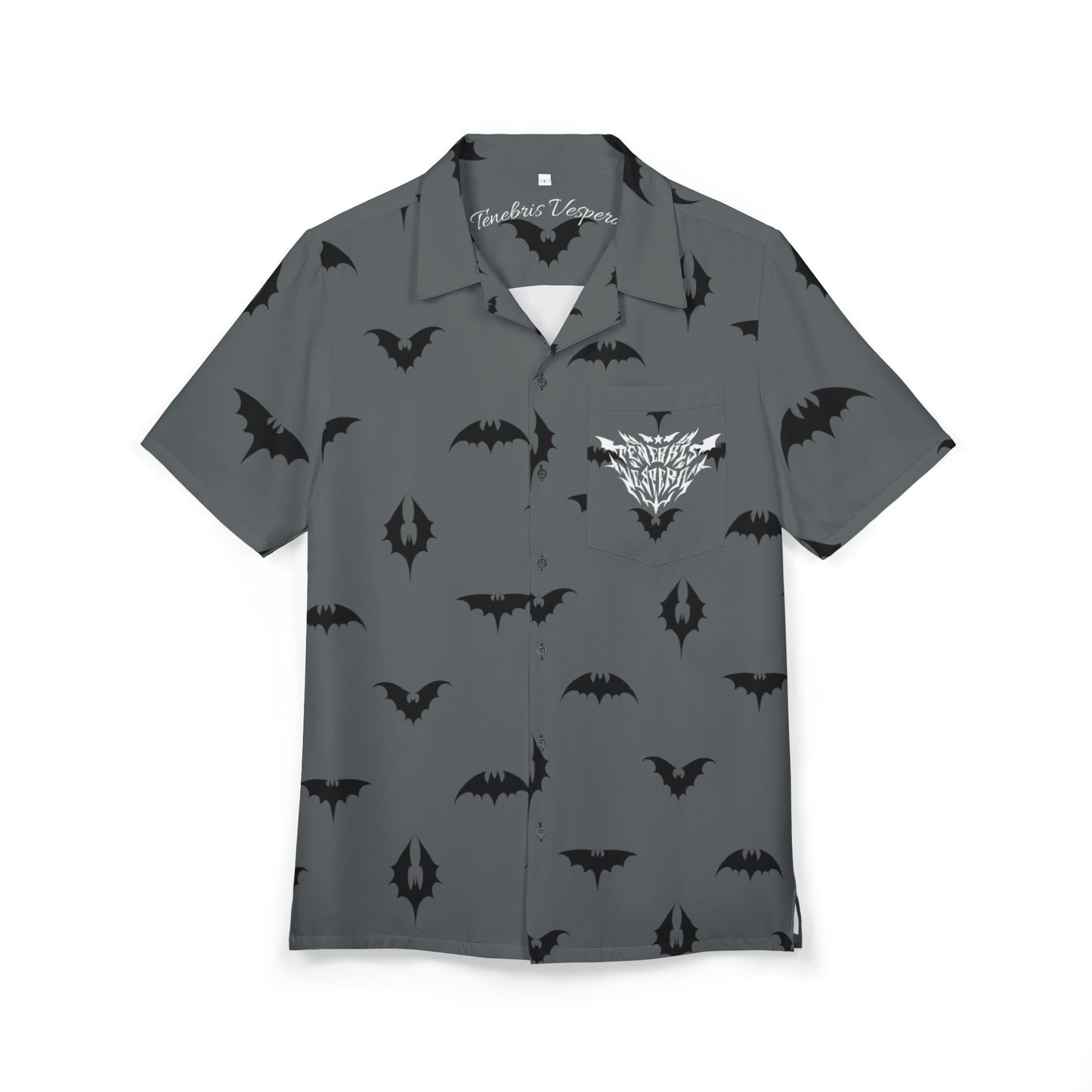 Bats Pattern Unisex Hawaiian Button-Down Shirt