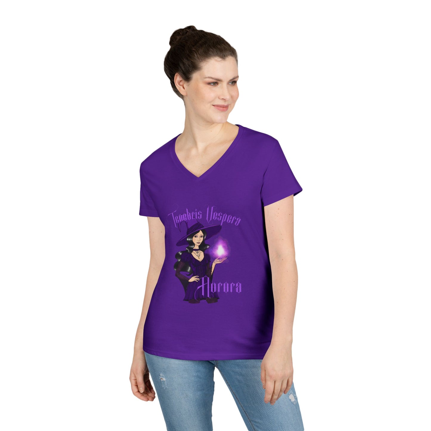 With Aurora Women’s V-Neck Shirt