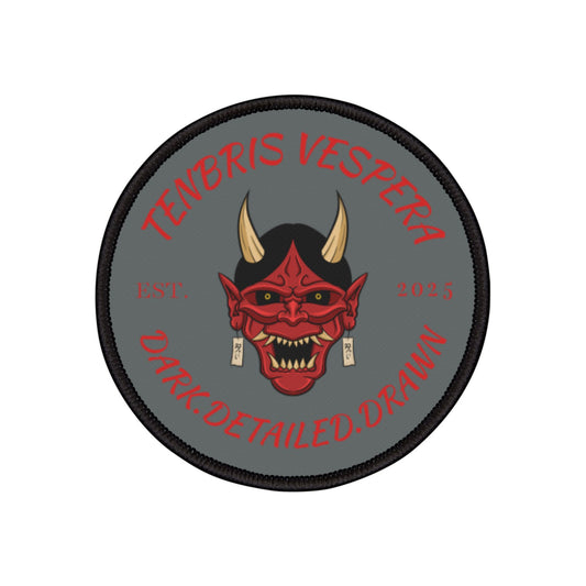 Red Oni Iron On Patch