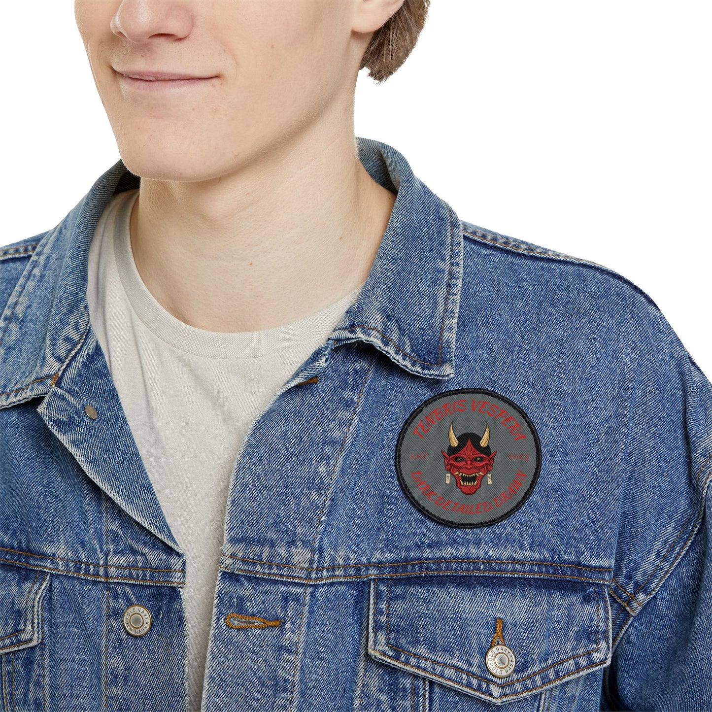 Red Oni Iron On Patch