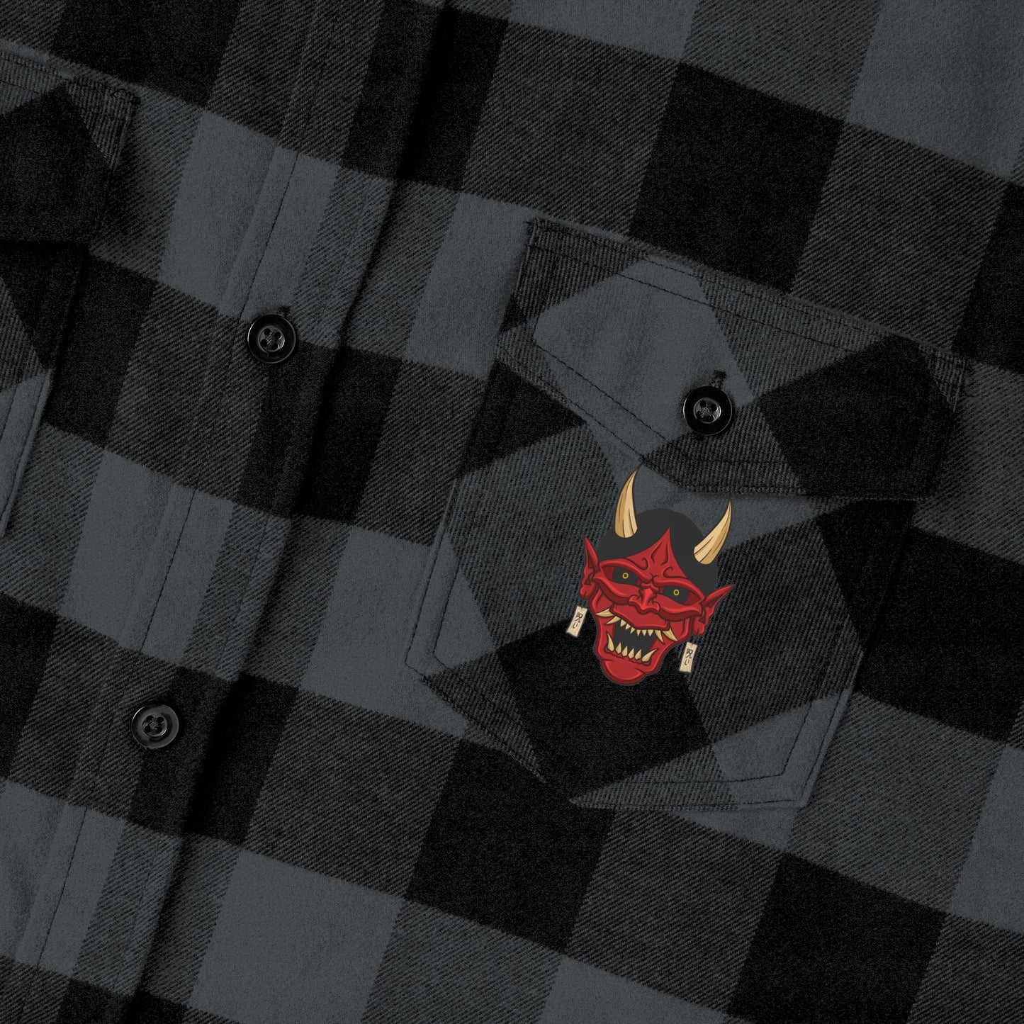 Red Oni Unisex Flannel Shirt