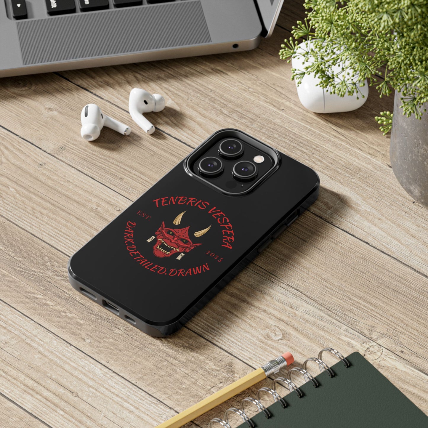 Red Oni Tough Phone Case