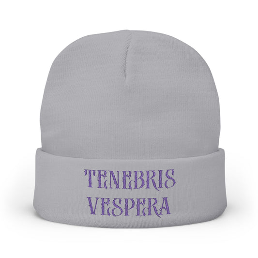 Embroidered Knit Beanie - Tenebris Vespera