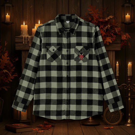 Red Oni Unisex Flannel Shirt