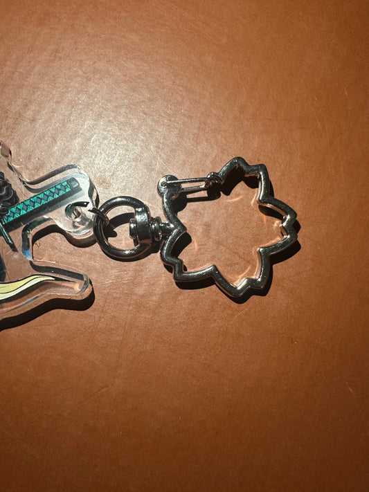 Girl Behind The Mask Acrylic Keychain