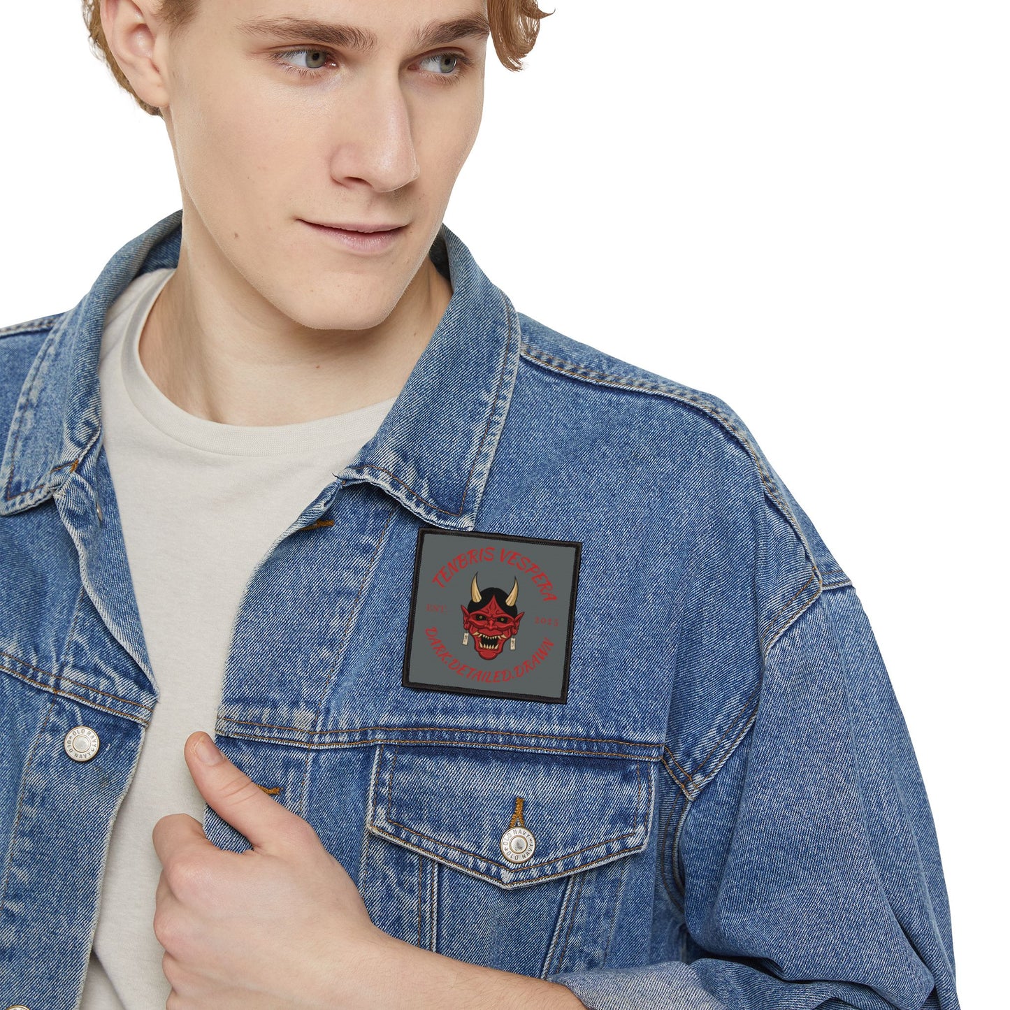 Red Oni Iron On Patch