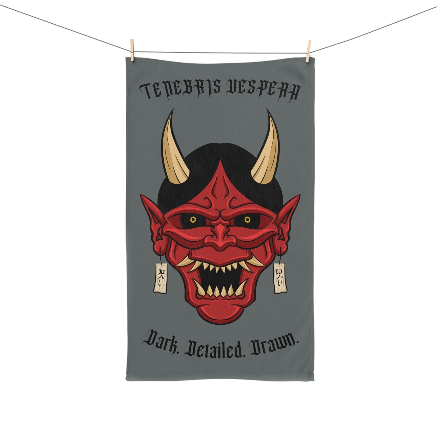 Red Oni Hand Towel