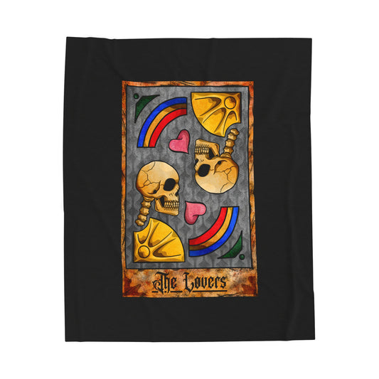 The Lovers Tarot — Velveteen Blanket 50" × 60"