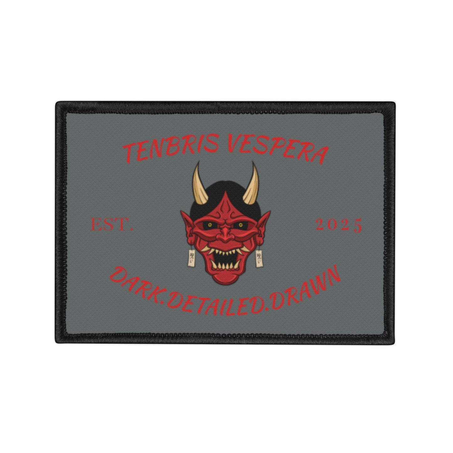 Red Oni Iron On Patch