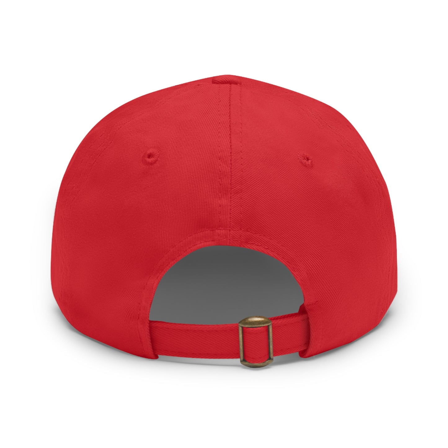 Red Oni Leather Patch Dad Hat