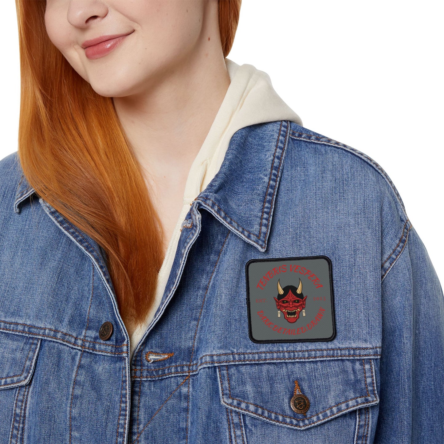 Red Oni Iron On Patch