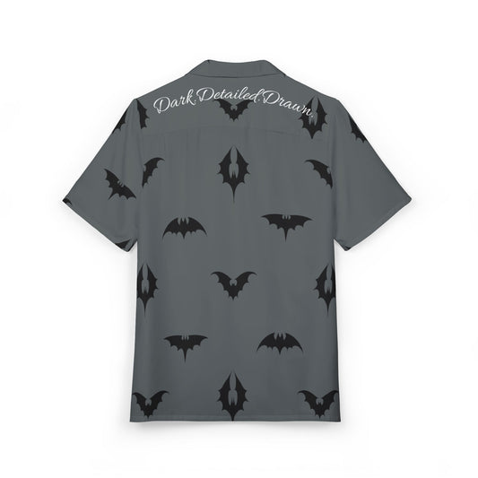 Bats Pattern Unisex Hawaiian Button-Down Shirt