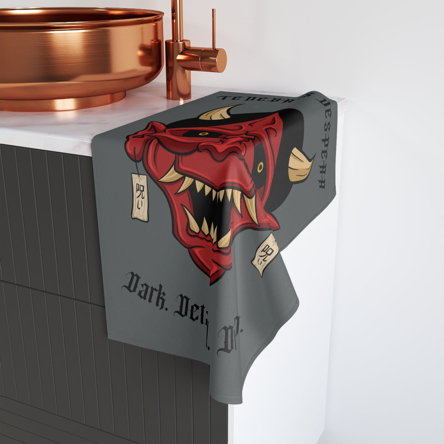 Red Oni Hand Towel