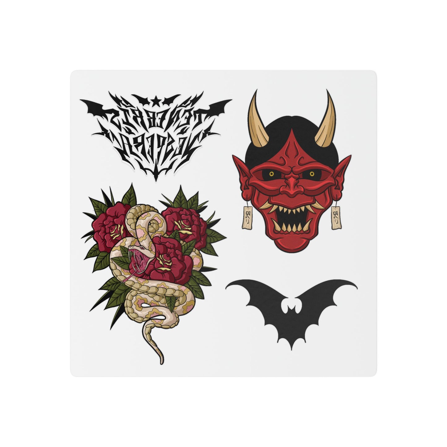 Temporary Tattoos of Various Designs XL (7.75" x 7.75")