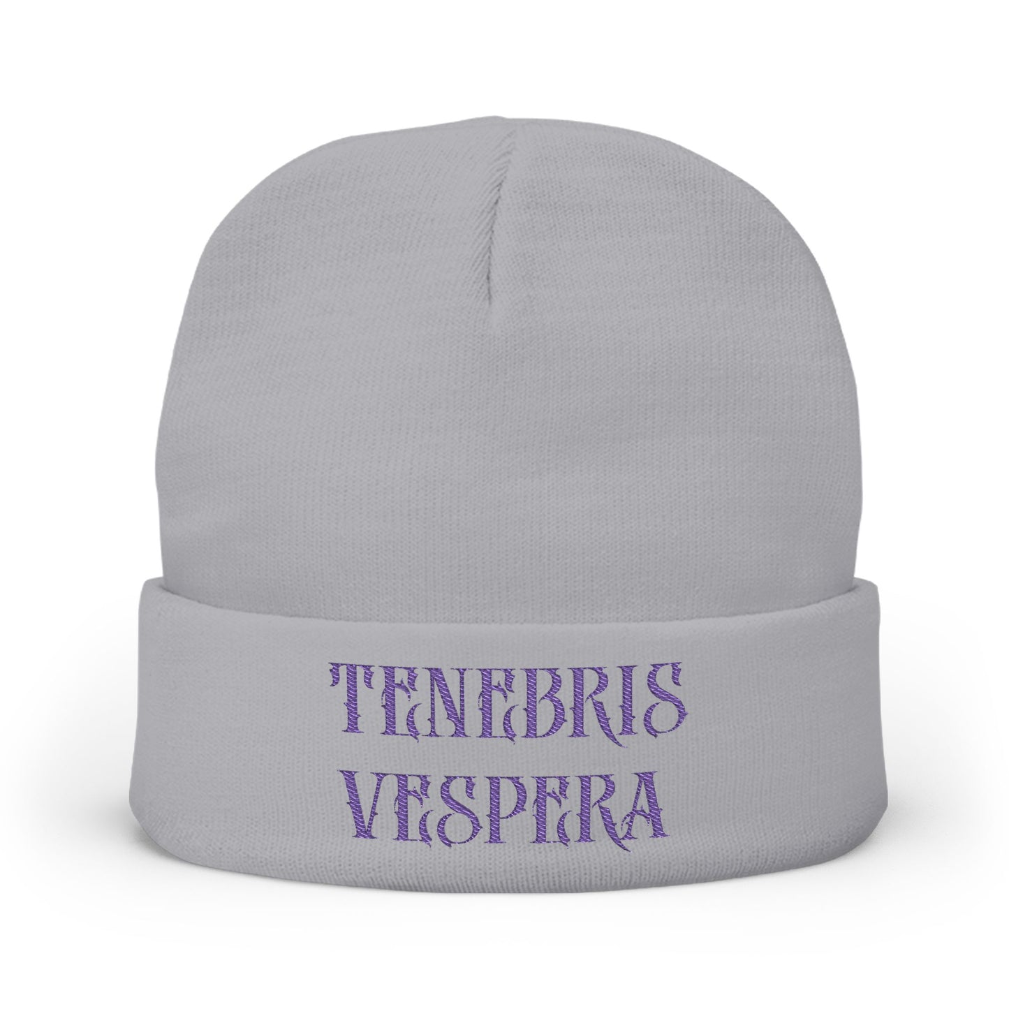Embroidered Knit Beanie - Tenebris Vespera