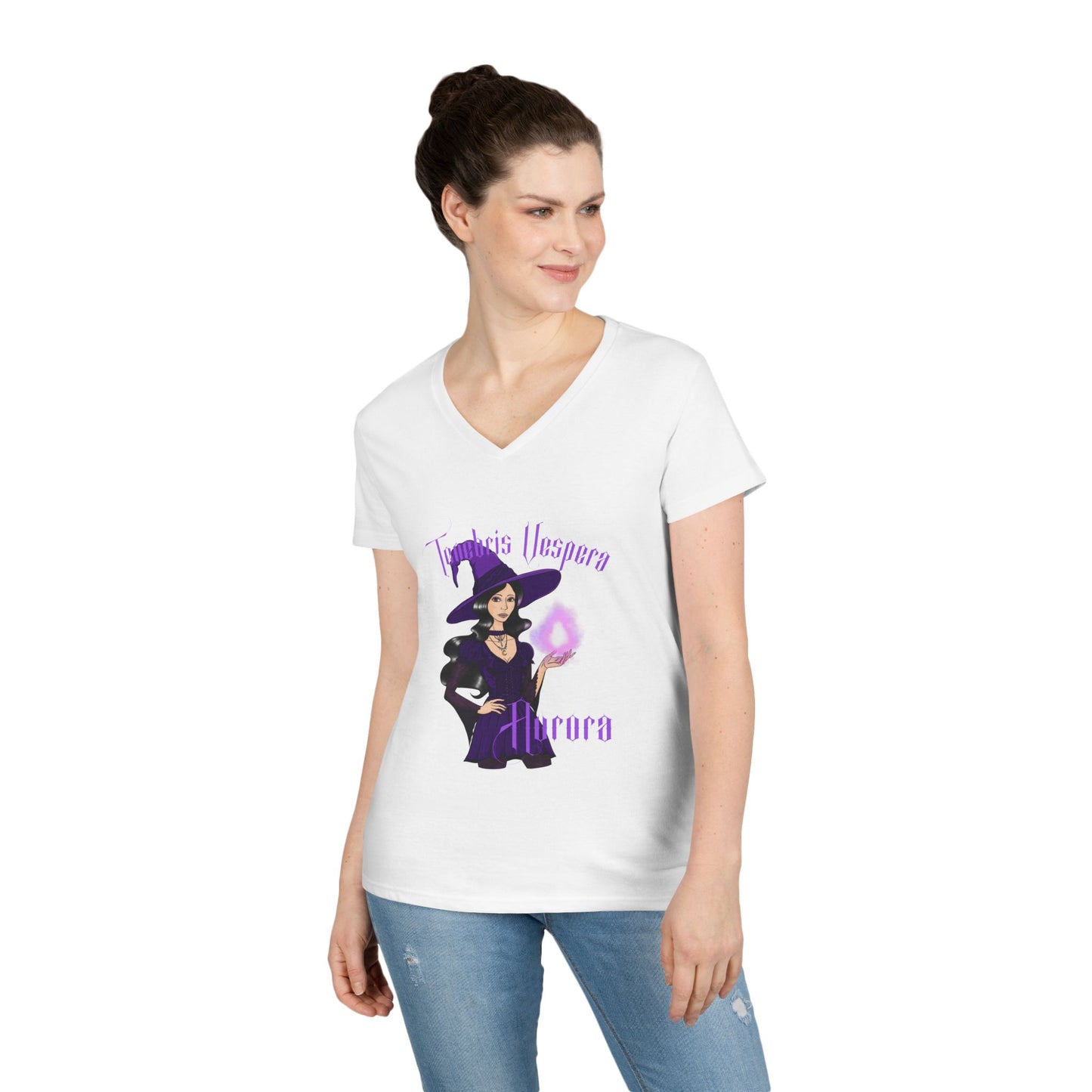 With Aurora Women’s V-Neck Shirt