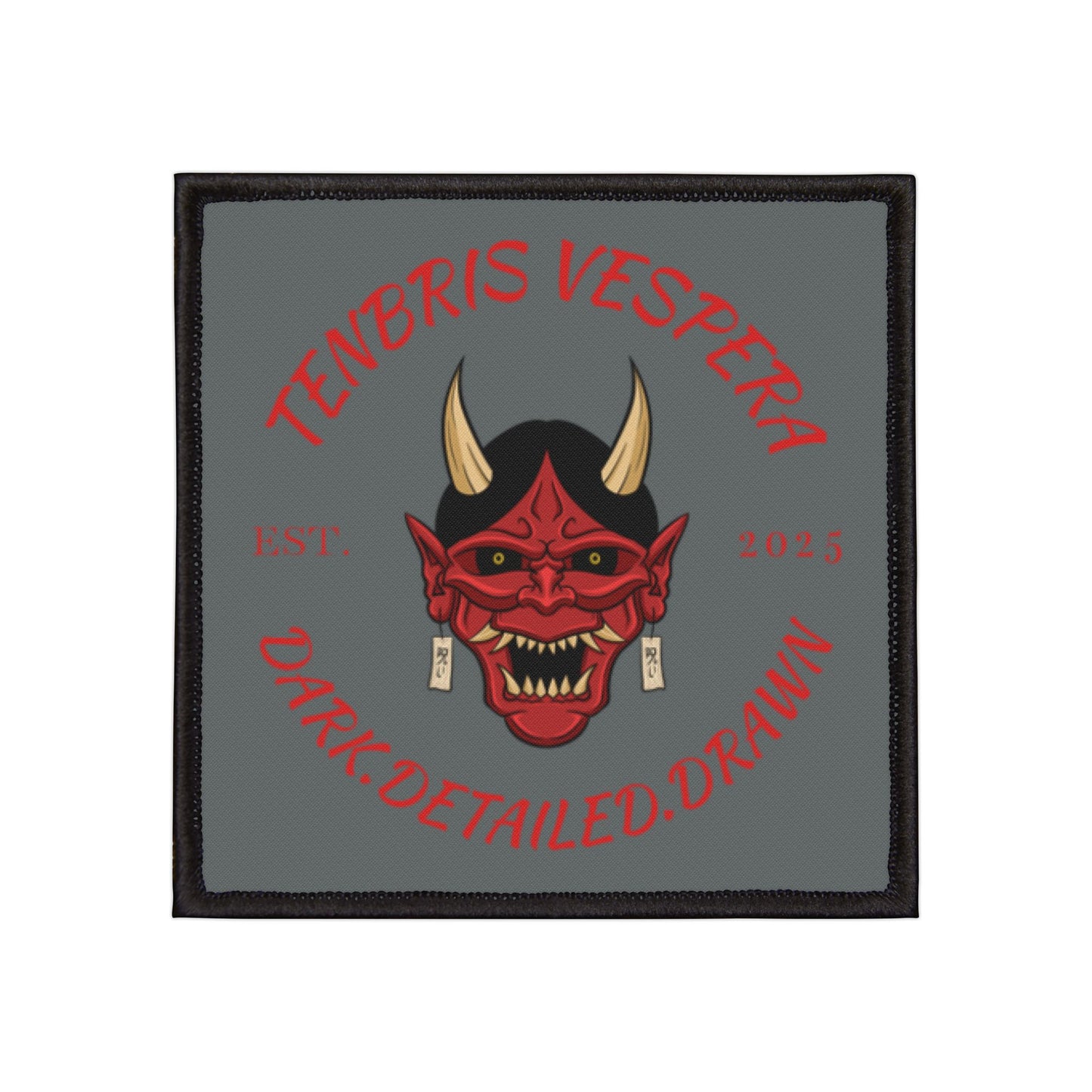 Red Oni Iron On Patch