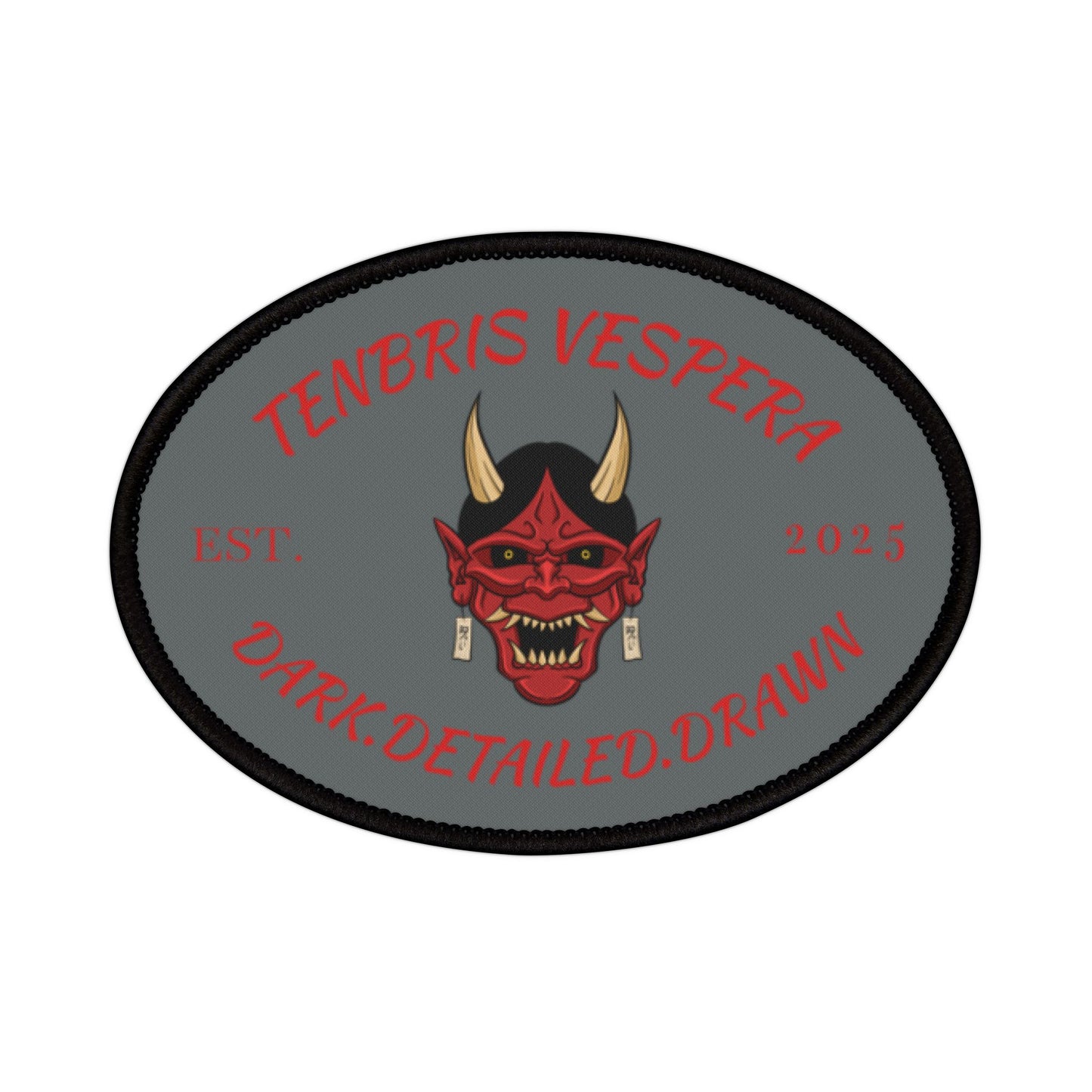 Red Oni Iron On Patch