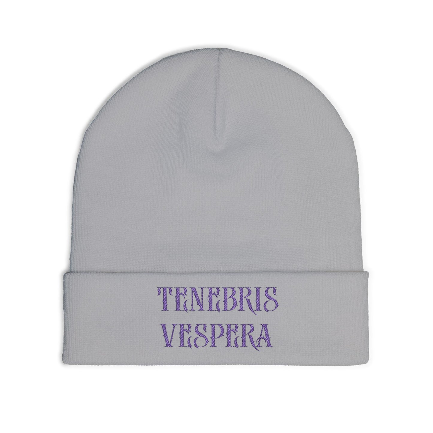 Embroidered Knit Beanie - Tenebris Vespera