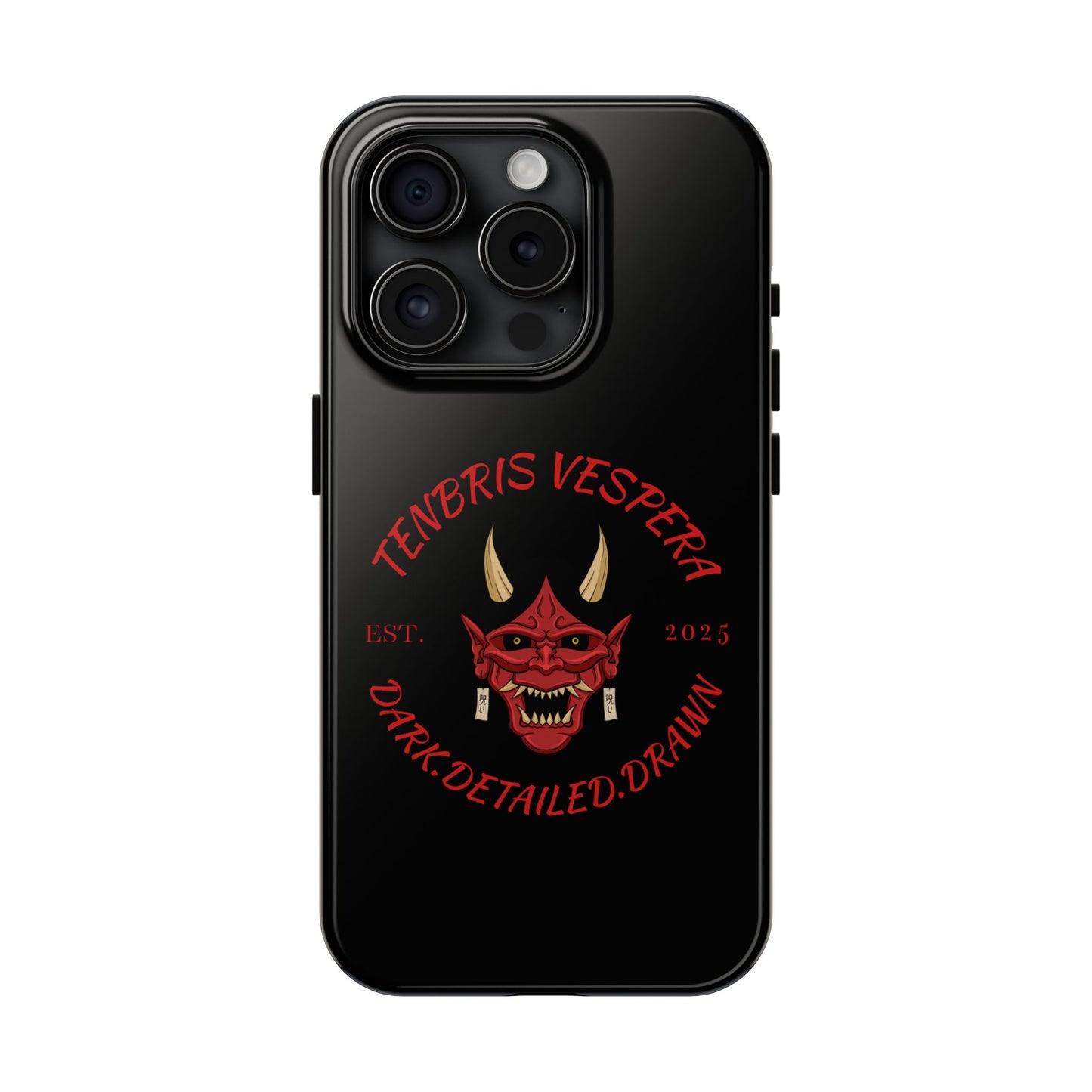 Red Oni Tough Phone Case iPhone 15 Pro
