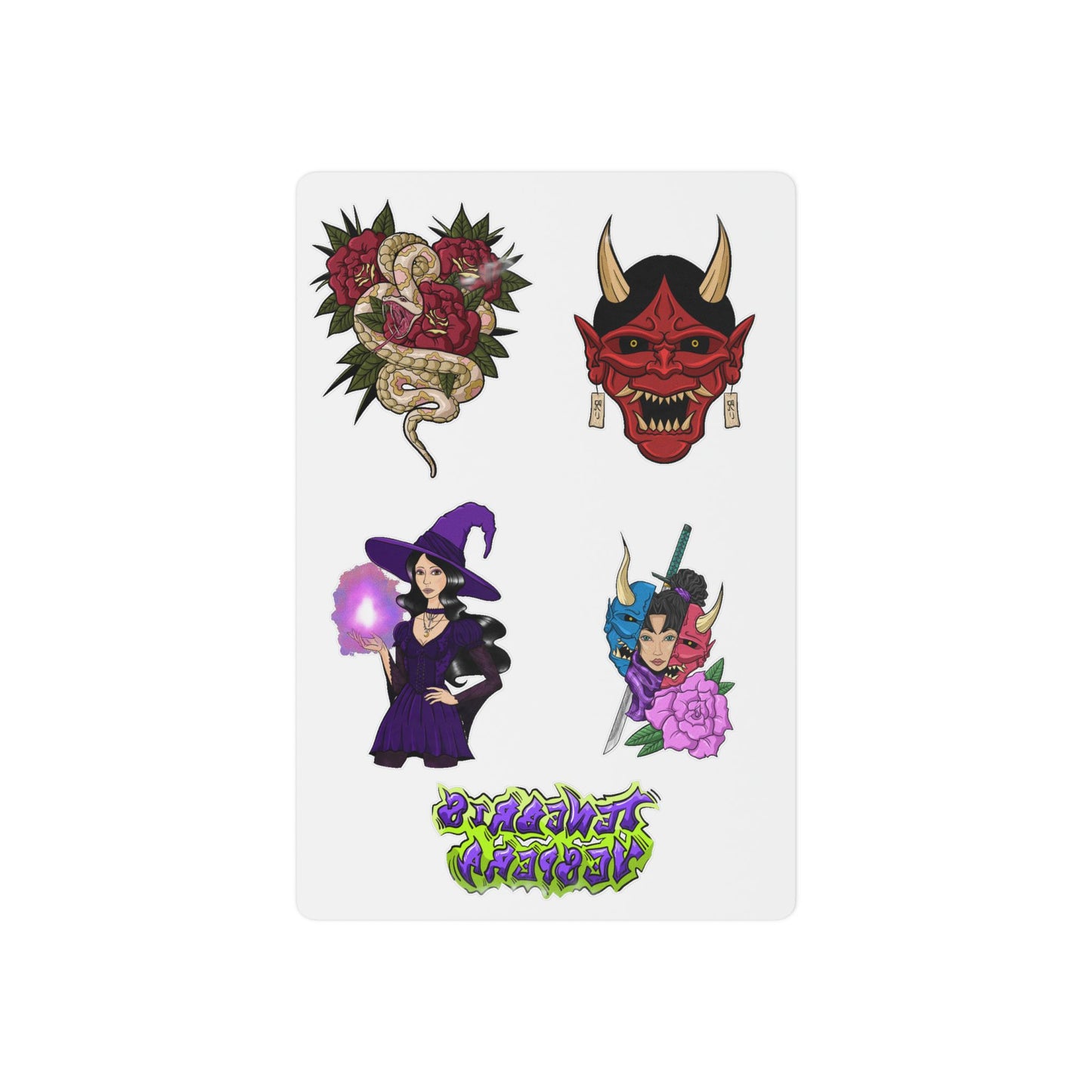Temporary Tattoos of Various Designs L (4" x 6")