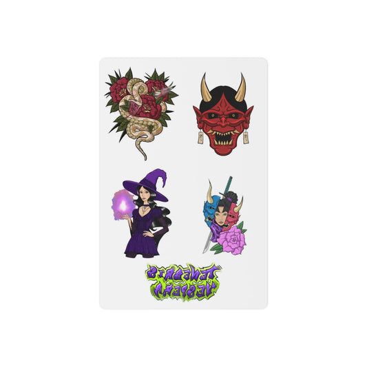 Temporary Tattoos of Various Designs L (4" x 6")