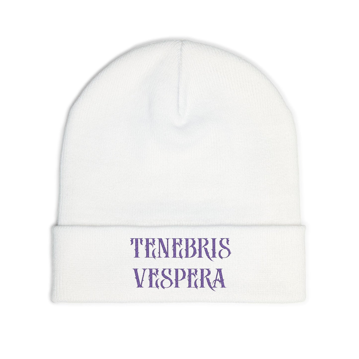 Embroidered Knit Beanie - Tenebris Vespera