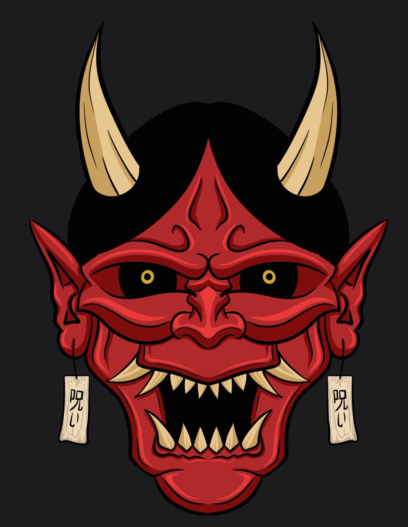 Art Print 4in x 6in Red Oni