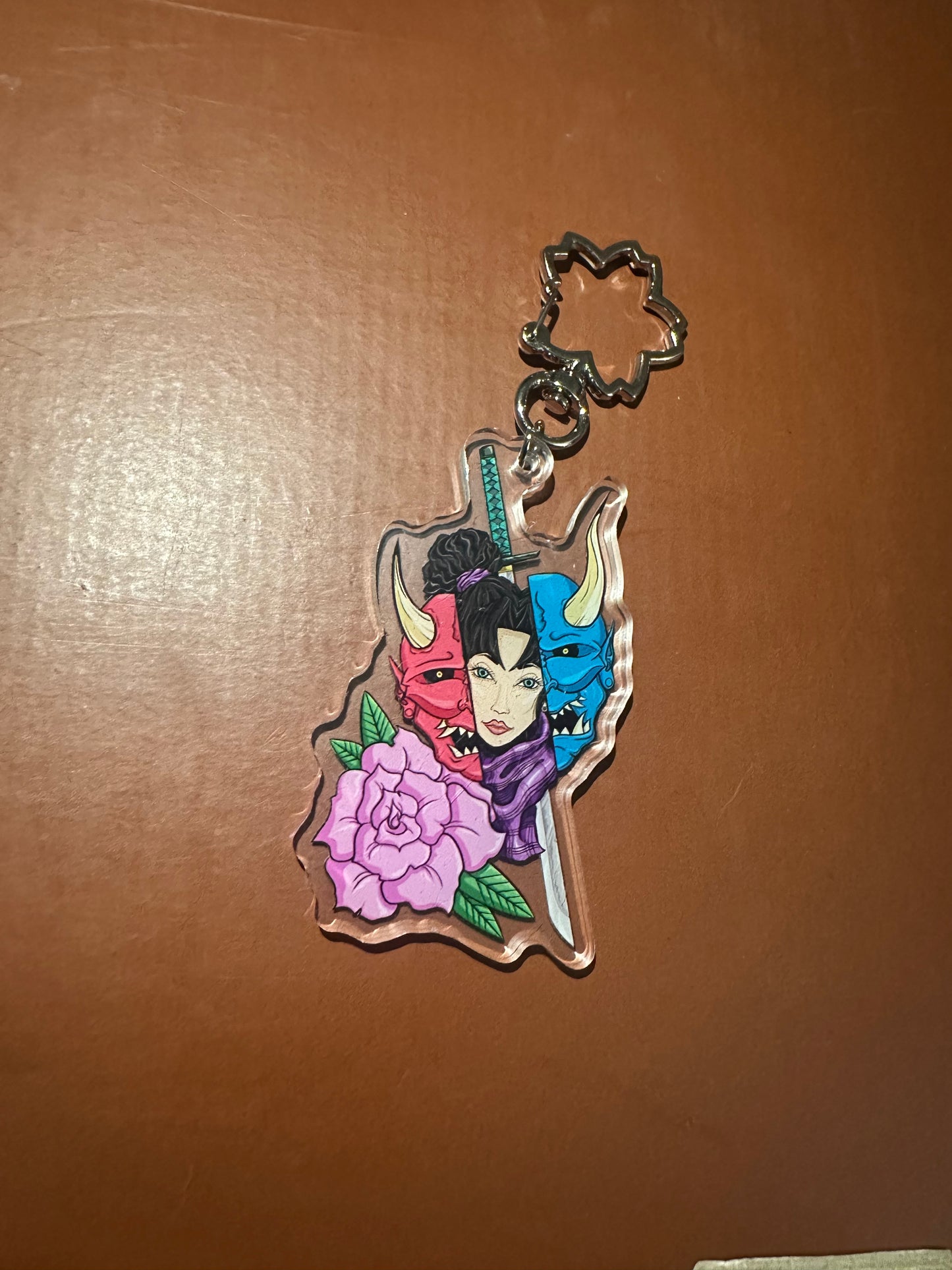 Girl Behind The Mask Acrylic Keychain
