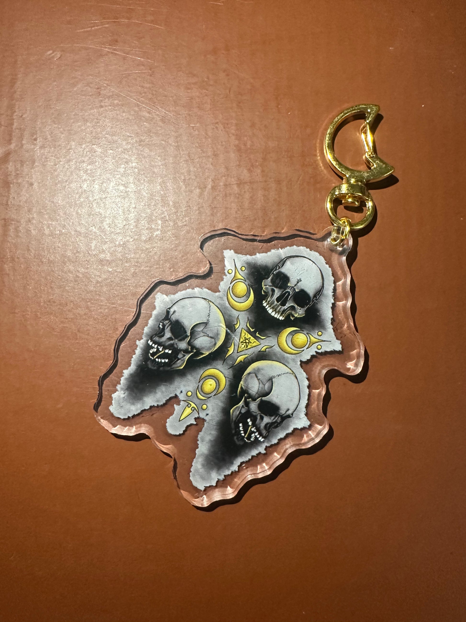 Golden Trifecta Acrylic Keychain