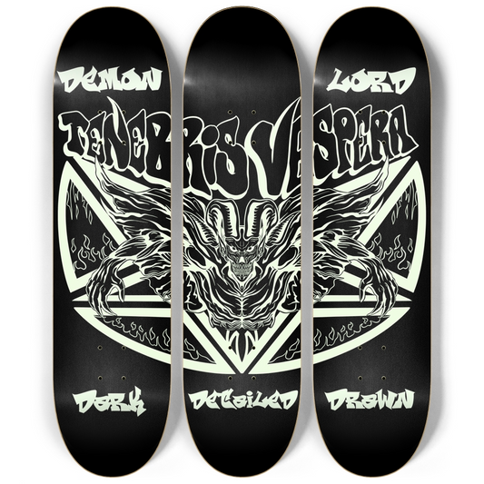 Demon Lord 3 Piece Glow In The Dark Wall Art